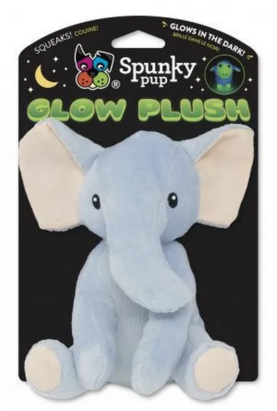 1ea Spunky Pup Glow Elephant Small Plush - Toys